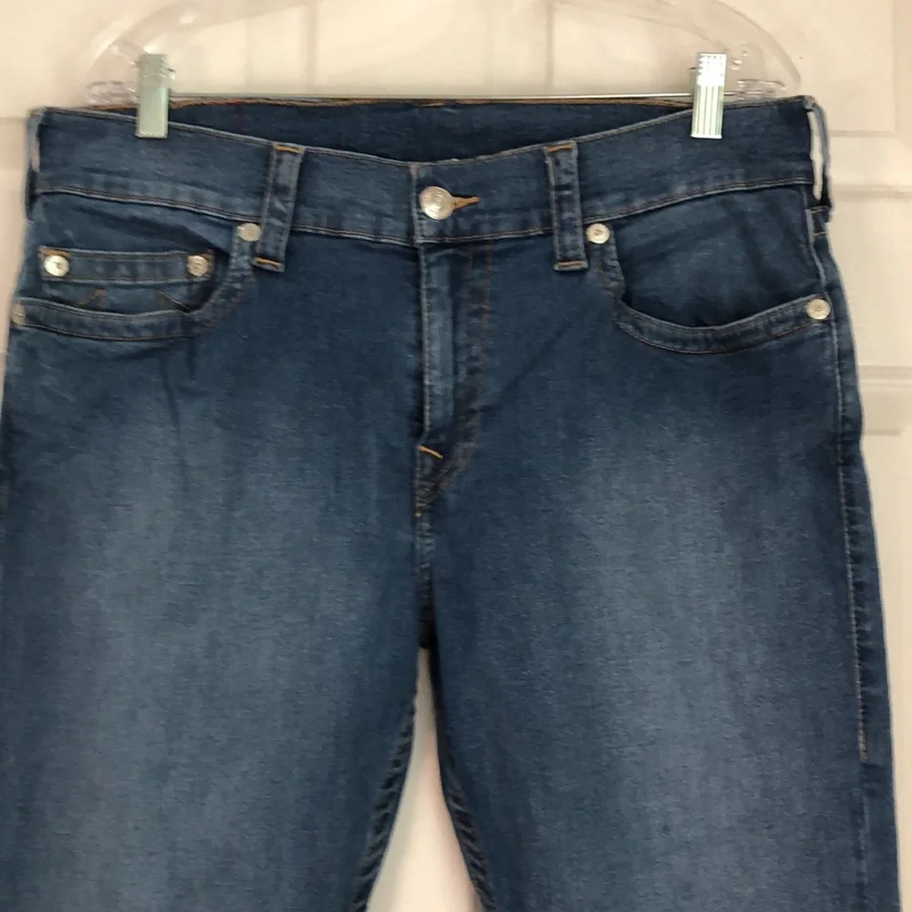 TRUE RELIGION RICKY relaxed straight fit denim jeans size 34